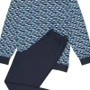 Gotzburg heren pyjama, blauw dessin