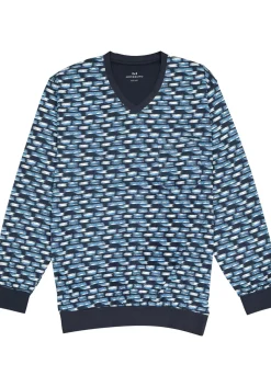 Gotzburg heren pyjama, blauw dessin