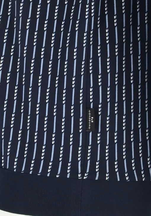 Gotzburg heren pyjama, blauw met lichtblauw en wit dessin
