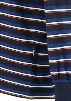 Gotzburg heren pyjama V-hals, donkerblauw gestreept