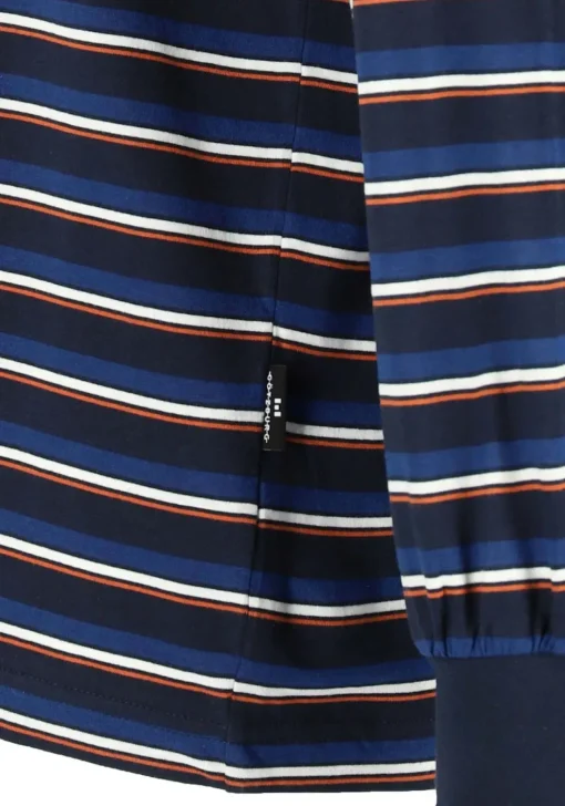 Gotzburg heren pyjama V-hals, donkerblauw gestreept