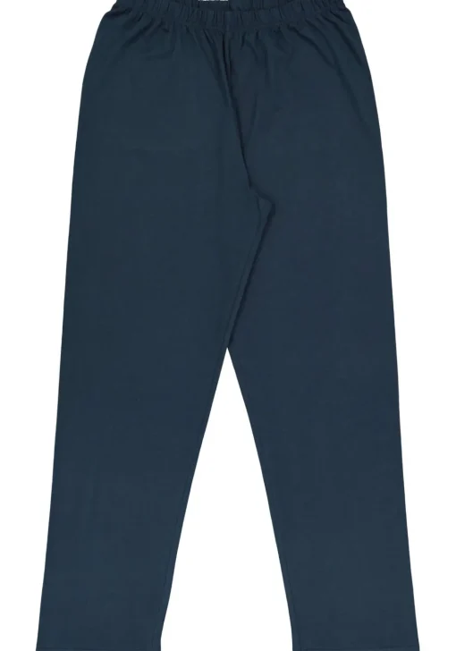 Gotzburg heren pyjama V-hals, middenblauw gestreept
