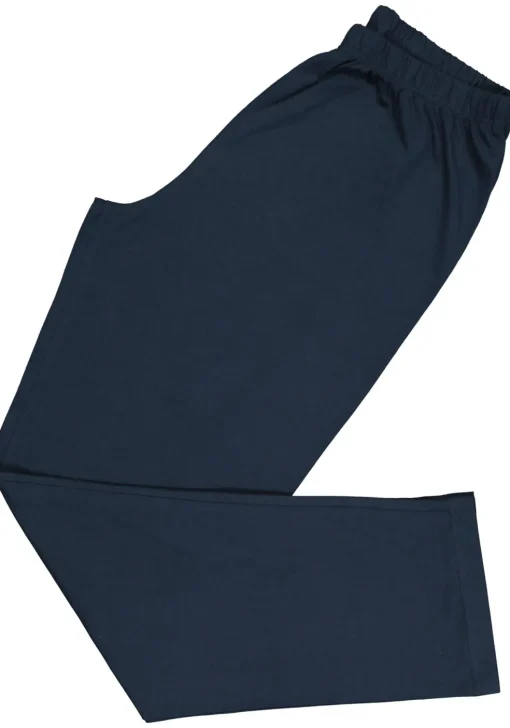 Gotzburg heren pyjama V-hals, middenblauw gestreept