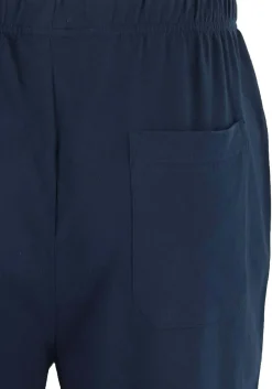 Gotzburg heren pyjama V-hals, donkerblauw gestreept