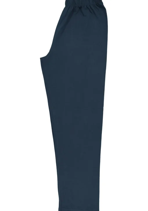 Gotzburg heren pyjama V-hals, middenblauw gestreept