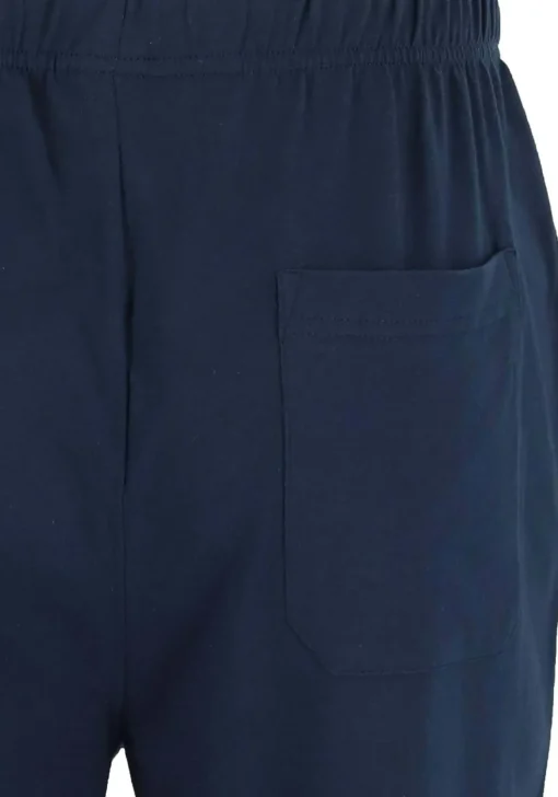 Gotzburg heren pyjama V-hals, middenblauw gestreept