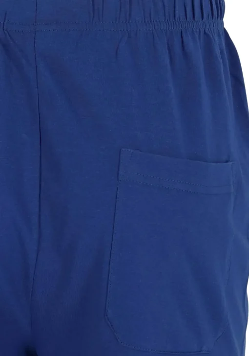Gotzburg heren shortama O-hals, donkerblauw gestreept