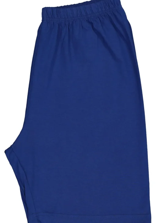 Gotzburg heren shortama O-hals, donkerblauw gestreept