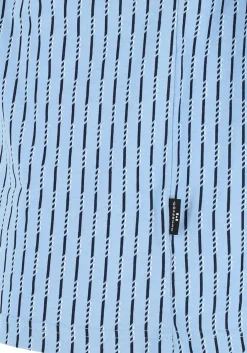 Gotzburg heren shortama, V-hals, lichtblauw met blauw en wit dessin