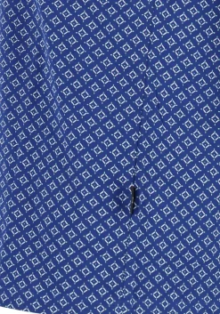 Gotzburg heren shortama V-hals, donkerblauw dessin
