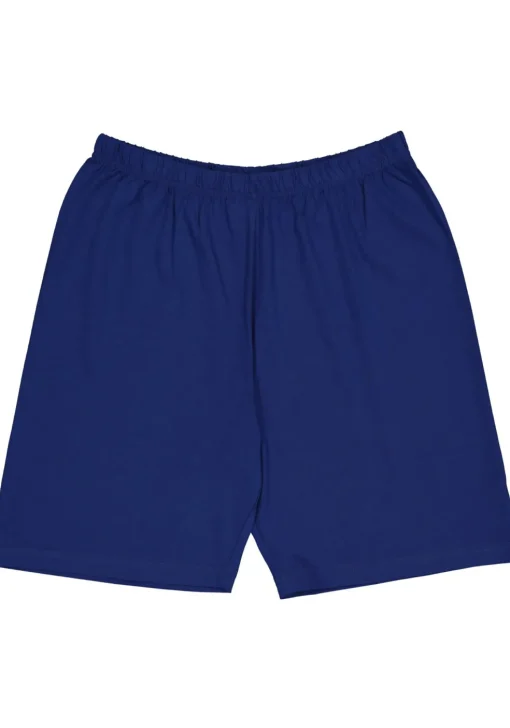 Gotzburg heren shortama V-hals, donkerblauw dessin