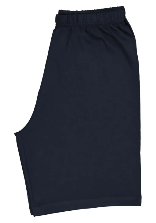 Gotzburg heren shortama, V-hals, rood met blauw en wit dessin