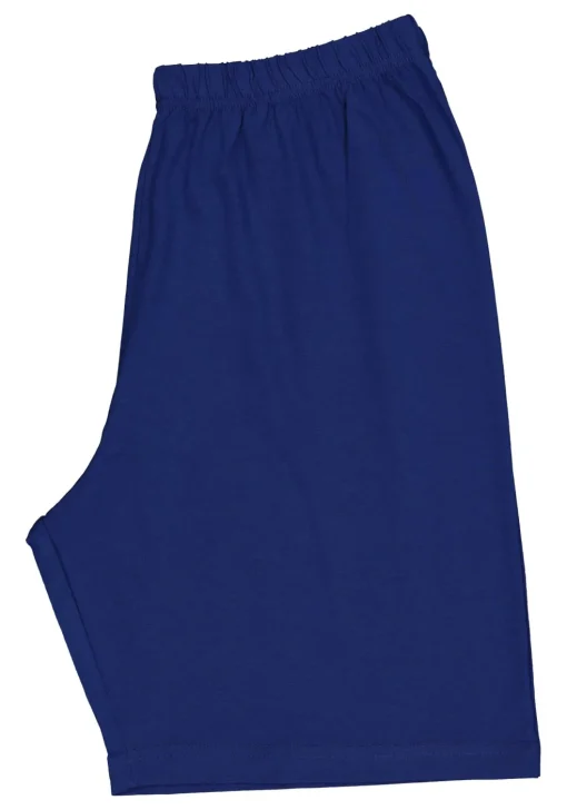 Gotzburg heren shortama V-hals, donkerblauw dessin
