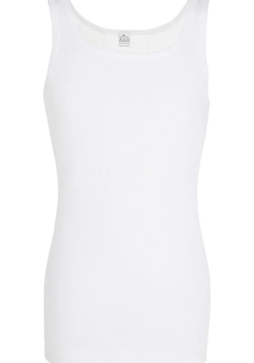 Gotzburg heren singlet O-hals (1-pack), wit