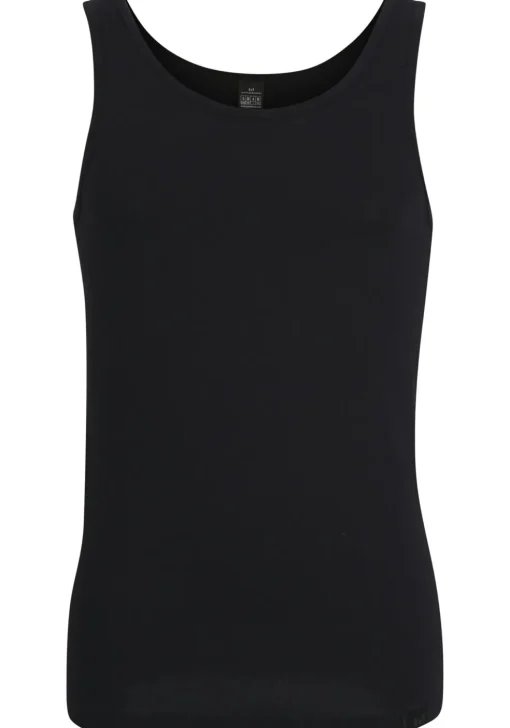 Gotzburg heren singlet slim fit 95/5 (1-pack), heren onderhemd stretch katoen, zwart