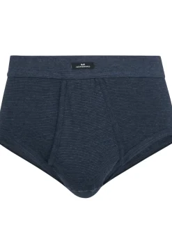 Gotzburg heren slip met gulp (1-pack), middenblauw gestreept