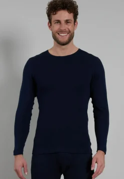 Gotzburg heren T-shirt lange mouw met O-hals (1-pack), donkerblauw