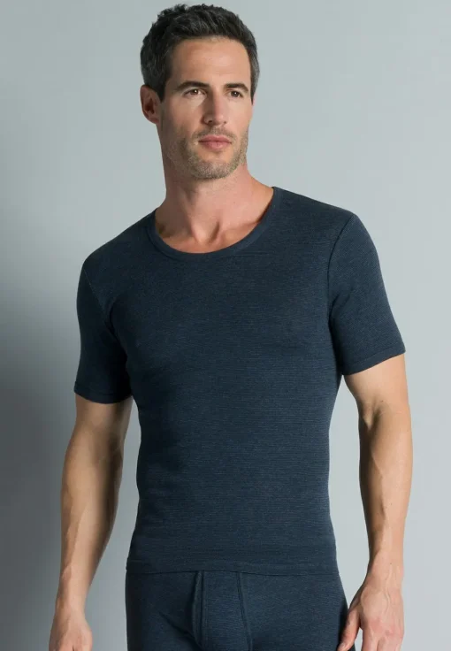 Gotzburg heren T-shirt met O-hals (1-pack), middenblauw