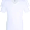 Gotzburg heren T-shirts slim fit V-hals (2-pack) fine rib, wit
