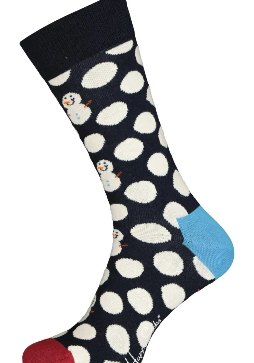 Happy Socks Big Dot Snowman Sock, blauw