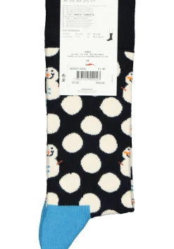 Happy Socks Big Dot Snowman Sock, blauw