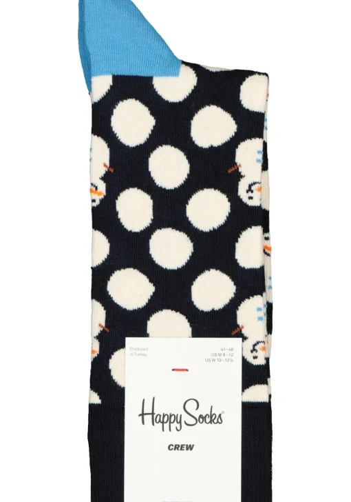 Happy Socks Big Dot Snowman Sock, blauw