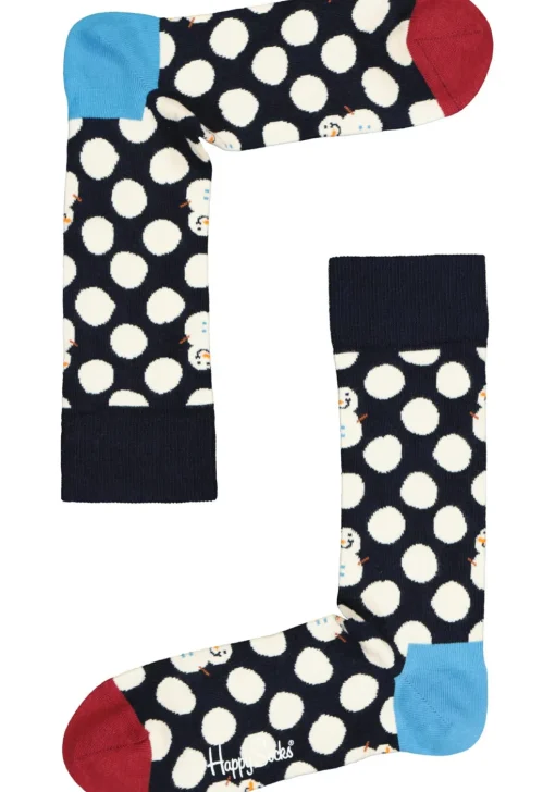 Happy Socks Big Dot Snowman Sock, blauw