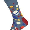Happy Socks The Milky Way Sock, planeten in het blauw