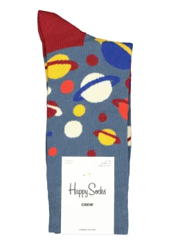 Happy Socks The Milky Way Sock, planeten in het blauw