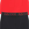 HOM Boxerlines #2 boxer briefs HO1 (2-pack), heren boxer kort met horizontale gulp, rood, zwart