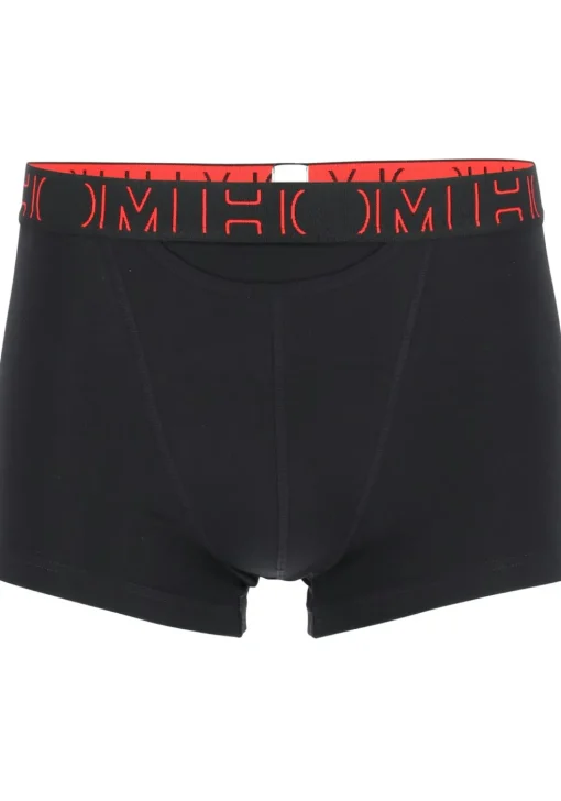 HOM Boxerlines #2 boxer briefs HO1 (2-pack), heren boxer kort met horizontale gulp, rood, zwart