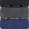 HOM Boxerlines #2 mini briefs (3-pack), heren mini slips, zwart, blauw, grijs