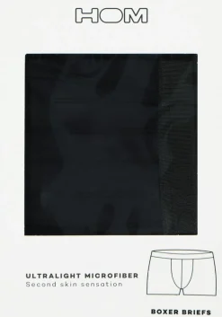 HOM Chic boxer briefs (1-pack), heren boxer microfiber kort, zwart