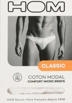 HOM Classic comfort micro briefs (1-pack), heren micro slip, wit