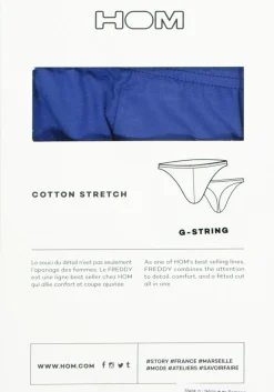 HOM Freddy g-string (1-pack), heren string, blauw