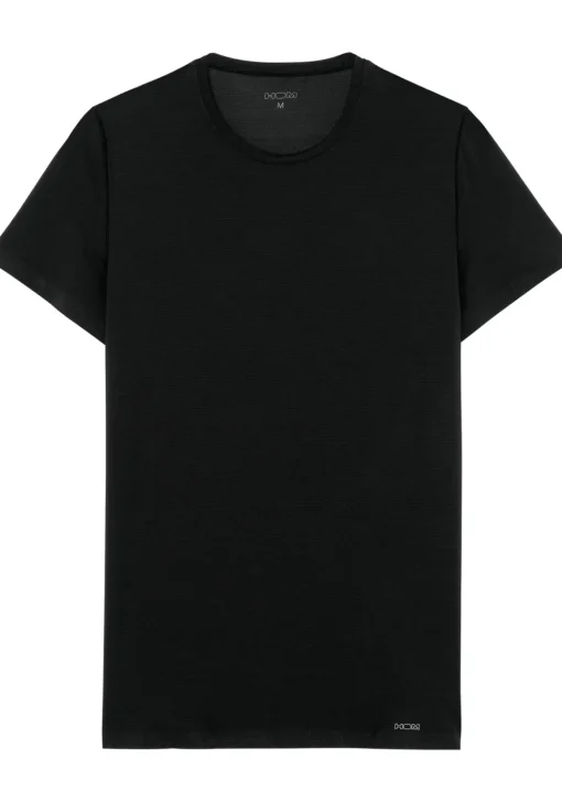 HOM H-fresh tee-shirt crew neck (1-pack), heren T-shirt, zwart