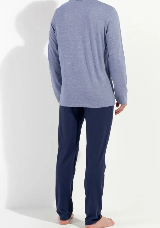 HOM Modal comfort long sleepwear, heren pyjama, donkerblauw