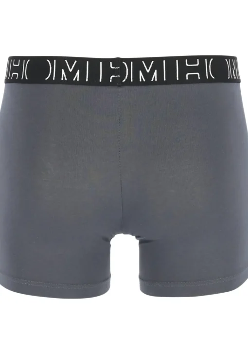HOM Patrick #2 long boxer briefs (3-pack), heren boxers normale lengte, zwart, grijs, grijs