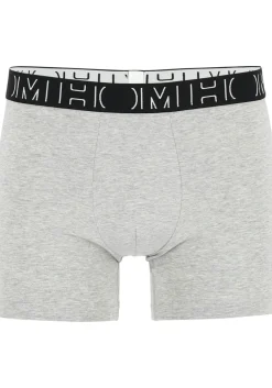 HOM Patrick #2 long boxer briefs (3-pack), heren boxers normale lengte, zwart, grijs, grijs