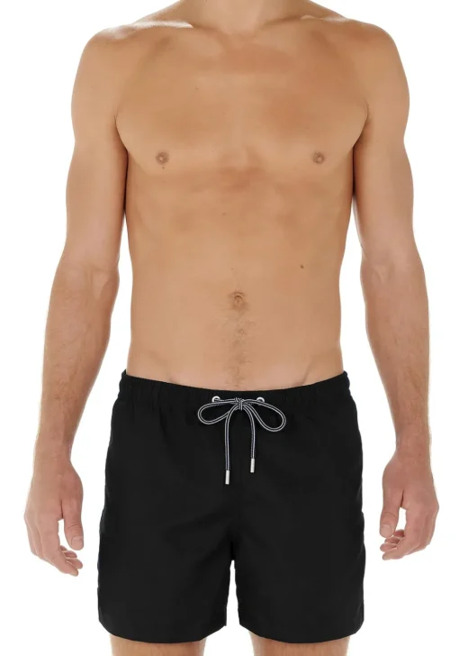 HOM Sea life beach boxer, heren zwemshort, zwart