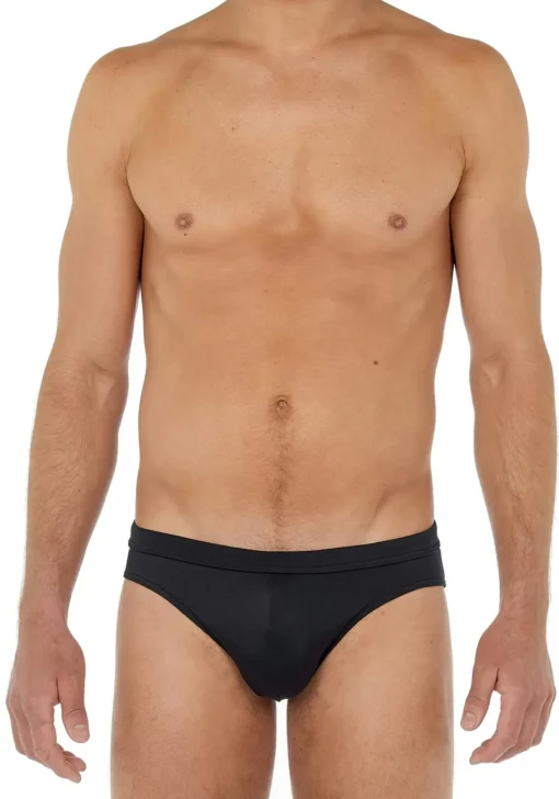 HOM Sea life swim mini briefs, heren zwemslip, zwart