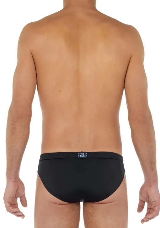 HOM Sea life swim mini briefs, heren zwemslip, zwart