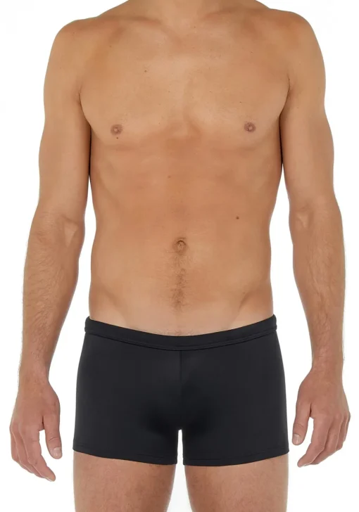HOM Sea life swim shorts, heren zwembroek, zwart