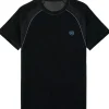 HOM Sports lab tee-shirt crew neck (1-pack), heren T-shirt, zwart