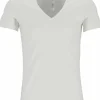 HOM Supreme Cotton tee-shirt (1-pack), heren T-shirt V-hals, wit