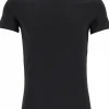 HOM Supreme Cotton tee-shirt (1-pack), heren T-shirt O-hals, zwart