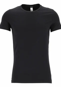 HOM Supreme Cotton tee-shirt (1-pack), heren T-shirt O-hals, zwart