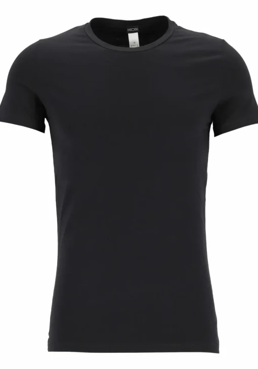 HOM Supreme Cotton tee-shirt (1-pack), heren T-shirt O-hals, zwart