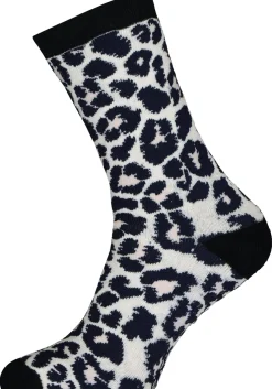 Homepads damessokken huissokken met anti-slip, panter roze met blauw