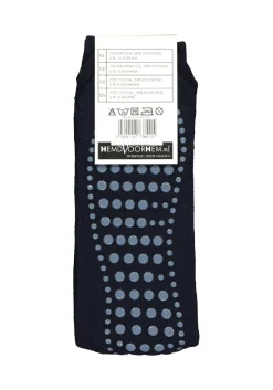 Homepads herensokken, zwart (blauwe noppen)